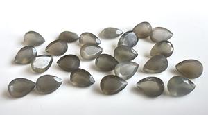 Piedra De Luna gris natural 7x10mm pera facetada corte de calidad superior-piedra de luna gris llamativa pera facetada - Product Image 5