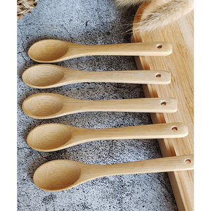 Cuillères de cuisine en bambou naturel faites à la main Ustensiles de cuisine durables et écologiques pour les fêtes et autres occasions - Product Image 2