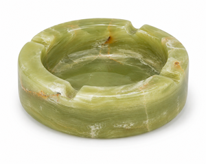 Cendrier circulaire en onyx vert naturel, écologique, sculpté à la main, support décoratif pour cigarettes, pour la maison et l'hôtel 2026 IMPEX - Product Image 2