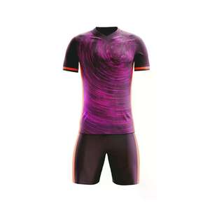 Paquete de camisetas y pantalones cortos de fútbol personalizados, elegantes y duraderos para niños y hombres, para equipos y clubes - Product Image 2