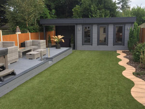 Cabaña de Jardín Prefabricada de Madera - Fácil Instalación, Oficina en el Patio Trasero y <span class=keywords><strong>Cobertizo</strong></span> de Ocio - Product Image 4
