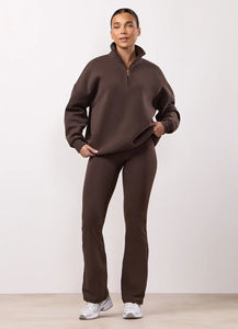 Ensemble de vêtements de sport légers et respirants pour femmes, veste de survêtement à fermeture éclair intégrale, pantalon de jogging pour la salle de sport, le fitness ou les voyages, style décontracté - Product Image 4