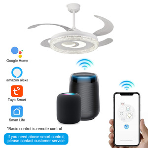 # 3306 Venta al por mayor de fábrica Lámpara de araña con ventilador de 42" 48" Ventiladores de techo LED retráctiles con control remoto Motor DC Abanicos de Techo - Product Image 3