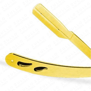 Navaja de Afeitar Recta Dorada Personalizada OEM, de Acero Inoxidable, Plegable, con Estuche de Viaje de PU - Product Image 5