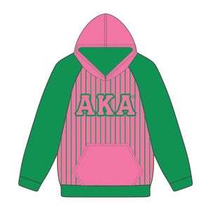 เสื้อสวมหัวมีฮู้ดแขนยาวสีชมพู, เสื้อสวมหัวมีฮู้ดเสื้อสวมหัวผ้าคอตตอนผสมกับเสื้อผ้าชมรมกรีกเครื่องแต่งกายที่กำหนดเองศักดิ์สิทธิ์เก้า hbcu ชีวิตชาวกรีก - Product Image 2