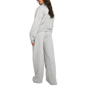 Ensemble de survêtement en molleton de coton surdimensionné personnalisé pour femmes, de haute qualité, avec fermeture éclair, survêtement personnalisé pour hommes, 2026 - Product Image 3