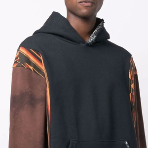 Men's Customizable <b>Distressed</b> Fleece Hoodie with Long Sleeves <b>Top</b> Selling Winter Wear OEM Wholesale Service Embroidered Technics - Product Image 5