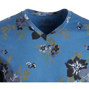 T-shirt Floreale American Rag da Uomo, Blu Navy con Logo, Taglia Media, in Jersey Fitness - Product Image 2