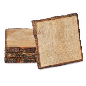 Posavasos cuadrado de nogal de madera de acacia con alfombrillas antideslizantes, para el hogar Decoración elegante, accesorios de mesa de comedor con acabado seguro - Product Image 4