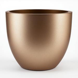 Macetero Redondo Moderno de Metal para Decoración de Jardín con Diseño Ecológico, Acabado Liso y Estabilidad - Product Image 3