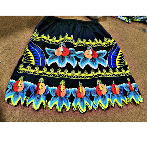 Women's High Quality Polynesian <strong>Tribal</strong> Clothing Flowy High Waist Polyester Dress Embroidered <strong>Skirt</strong> School