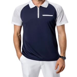 Camiseta Polo de Manga Corta con Cuello Alto y Estampado con Cremallera para Hombre, Verano 2026, Nueva, de Alta Calidad - Product Image 5