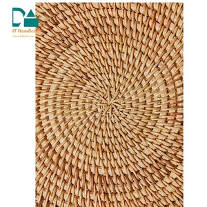 แผ่นรองจานทำจากหวาย,ชุดถาดรองจานขนาดใหญ่แบบดั้งเดิมมาใหม่ - Product Image 1