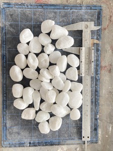 ก้อนกรวดหินสีขาวธรรมชาติขัดเงาหินอ่อนแนวทิวทัศน์ในหลายขนาดมีสีสันรูปทรงกลม - Product Image 4