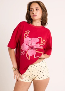 T-shirt pour femme à imprimé graphique, été, écologique, coupe ample - Product Image 4