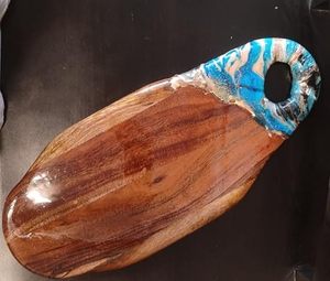 Ensemble de grande planche à découper en bambou d'acacia et noyer biologique planche à découper de cuisine avec rainure pour jus de fruits - Product Image 1