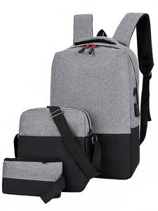 กระเป๋าเป้สะพายหลังแล็ปท็อปกันขโมยกันน้ำกระเป๋านักเรียนแนวธุรกิจมีช่องชาร์จ USB โพลีเอสเตอร์พิมพ์ลายโลโก้ได้ตามต้องการ - Product Image 6