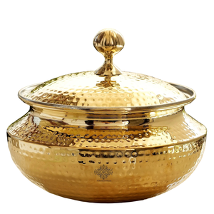 Pur laiton cuisson Handi & Pot haute qualité vente marmite métal massif avec Hemmaerd fini pour la maison cuisine hôtel utilisation - Product Image 1