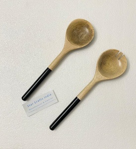 Eco Material Mango Wood <b>Salad</b> <b>Server</b> With Marble Handle Latest Design Wood <b>Salad</b> Tool Kitchenware Wedding Events Hotel Utensils - Product Image 6