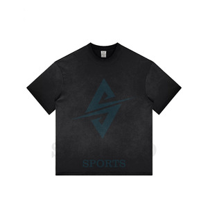 เสื้อยืดผ้าฝ้าย100% สำหรับทุกเพศเสื้อยืดวินเทจโอเวอร์ไซส์ระบายอากาศได้โลโก้ออกแบบได้ตามต้องการ - Product Image 6