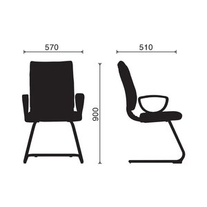 HOM1040_01 Chaise de bureau ergonomique pour salles de réunion, design moderne confortable avec structure en acier et PP, matériau en maille, accoudoirs fixes - Product Image 2