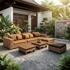 Nuevo Sillón Colgante de Ratán Natural, Moderno, Minimalista, Portátil, Ecológico, para Interiores y Exteriores, para Parque, Suave - Product Image 5