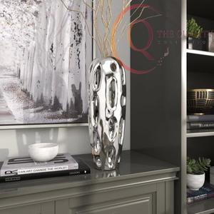 Handcrafted Metal Tabletop <b>Decorative</b> <b>Vase</b> with Refined Finish, Ideal for Gifting and Luxury Décor - Product Image 3