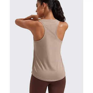 Débardeur pour femme en jersey de coton Pima respirant, écologique et à séchage rapide, avec logo personnalisé, basique, dos nageur, sans manches, pour l'été - Product Image 3
