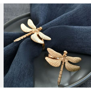 Anneaux de serviette en métal argenté et doré de la plus haute qualité accessoires de serviette de table élégants porte-mouchoirs pour les mariages prix compétitifs - Product Image 1