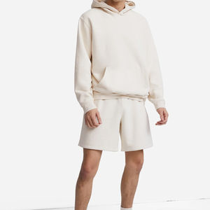 Vêtements de sport 100% coton pour hommes, short d'entraînement à séchage rapide avec logo personnalisé, short de course de rue avec motif solide, style de rue haute - Product Image 5