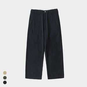 Pantalon cargo droit vert en sergé de coton confortable, extensible, à devant plat, pour le sport - Product Image 3