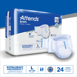 Serviettes hygiéniques extra absorbantes, taille L. Sac 24. Couches pour adultes anti-odeurs, pour incontinence (taille 44"-58") - Product Image 2