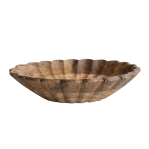 Bol en bois d'acacia de conception moderne artisanale pour servir des bonbons de dessert de pâtes-pour la vaisselle ou la vaisselle de fête à la maison - Product Image 2