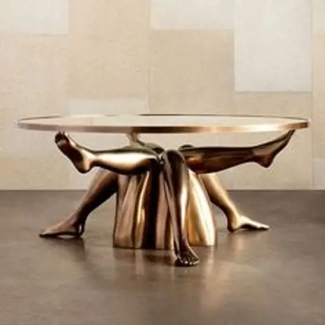 Alüminyum altın kaplama bacak tasarım sehpa lüks ev mobilyası yuvarlak yan masa Modern siyah özelleştirilmiş