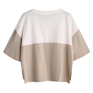 เสื้อยืดคอกว้างทรงวี ผ้าเจอร์ซีย์โพลีเอสเตอร์/คอตตอน คุณภาพสูง สำหรับผู้หญิง ไซส์พลัส แฟชั่นลำลอง นุ่ม ระบายอากาศได้ดี ทรงเข้ารูป ใส่สบายในฤดูร้อน เหมาะสำหรับใส่ทุกวัน - Product Image 4