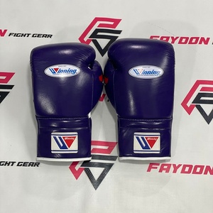 Guantes de Boxeo Profesionales de Primera Calidad, Color Morado, en Oferta, de Piel Vacuna, para Entrenamiento de Adultos, Impermeables, Transpirables, con Cierre de Cordones - Product Image 5