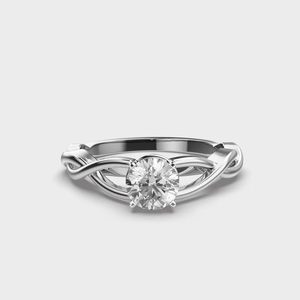 Anillo Clásico Minimalista con Diamante Cultivado en Laboratorio en Oro Rosa y Plata de Ley, Certificado IGI, Chapado en Rodio, Joyería de Moda para Boda - Product Image 4