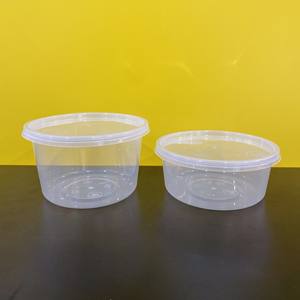 Récipient en plastique pp de forme ronde d'injection de 16oz 20oz avec couvercles allant au micro-ondes pour la salade à emporter - Product Image 3