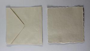 High Quality Custom Personal 250 Gsm Deckled Edge <b>Card</b> With Matching Envelop Recycled Handmade <b>Paper</b> From Cotton Fiber - Product Image 3