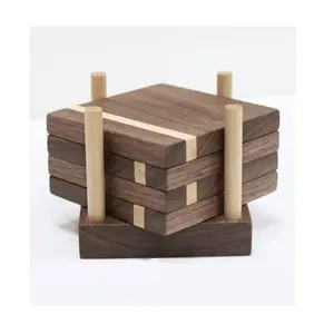Posavasos de madera MDF con sublimación cuadrada personalizada, posavasos de mesa en blanco, alfombrillas para tazas, decoración del hogar, cocina, posavasos de madera para tazas de vidrio - Product Image 1