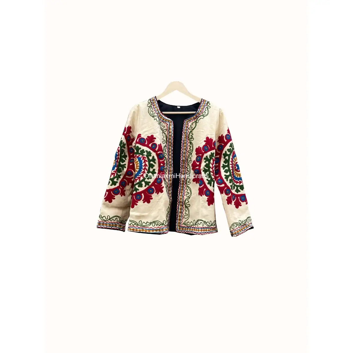 Suzani-Chaqueta Kimono corta bordada para mujer, 100% algodón, cómoda, diseño fresco, oferta de Navidad para adultos