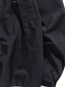 OEM Men's High Street Style Windbreaker <b>Jacket</b> Custom Outdoor Windproof Waterproof with Detachable Hood Stand Collar for Winter - Product Image 5