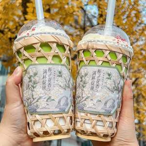 Porte-gobelet à poignée de sangle de haute qualité porte-boisson naturel léger et robuste à emporter Vietnam 99GD - Product Image 3