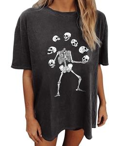 เสื้อยืดผ้าฝ้ายโอเวอร์ไซส์สำหรับผู้หญิงพิมพ์โลโก้ตามสั่งสำหรับแบรนด์และแนวแฟชั่น - Product Image 1