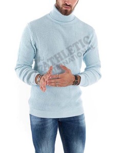 2023 logotipo personalizado OEM y ODM hombres suéter de punto Top de invierno cuello redondo Jumper hombres prendas de punto suéteres de algodón transpirables - Product Image 3