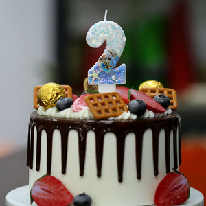 Vela de cumpleaños con forma de número de parafina hecha a mano inspirada en el océano, decoración de pasteles al por mayor para fiesta - Product Image 6