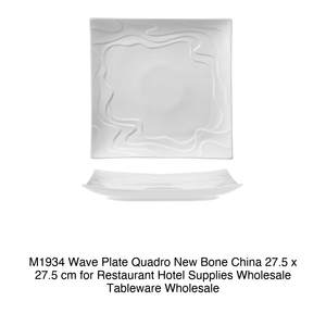 Assiette ondulée M1934 Quadro en porcelaine fine, 27,5 x 27,5 cm, pour la restauration, l'hôtellerie et la vente en gros de vaisselle - Product Image 2