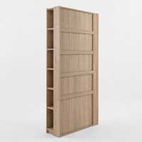 Étagère de rangement verticale multi-niveaux en bois, moderne, gain de place, autoportante, pour salon