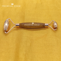 Rouleau facial en cuivre naturel de qualité supérieure Medieval Edge ME-CFR-01, outil de massage du visage, relaxation, anti-âge, amélioration de la peau