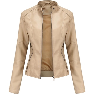 Veste en cuir pour femme d'hiver avec logo personnalisé, qualité supérieure, doublure respirante en spandex, couleur et taille personnalisées - Product Image 3